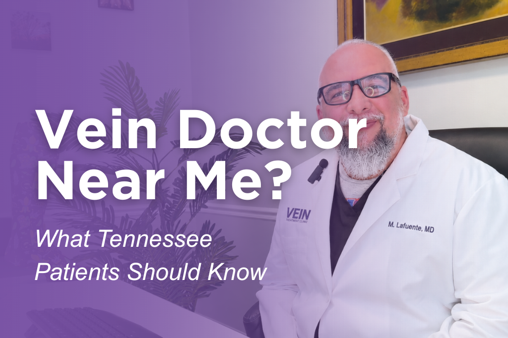 Smiling vein doctor in Tennessee, illustrating trusted vein care for patients searching for a vein doctor near me.